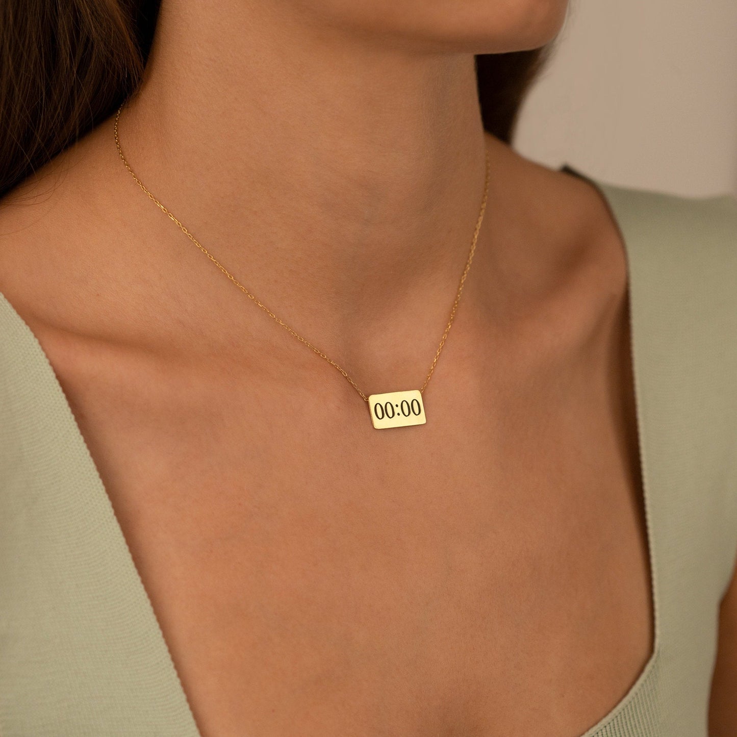 925 Sterling Silver Time Necklace