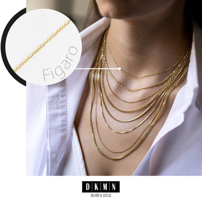 925 Sterling Silver Figaro Chain Necklace