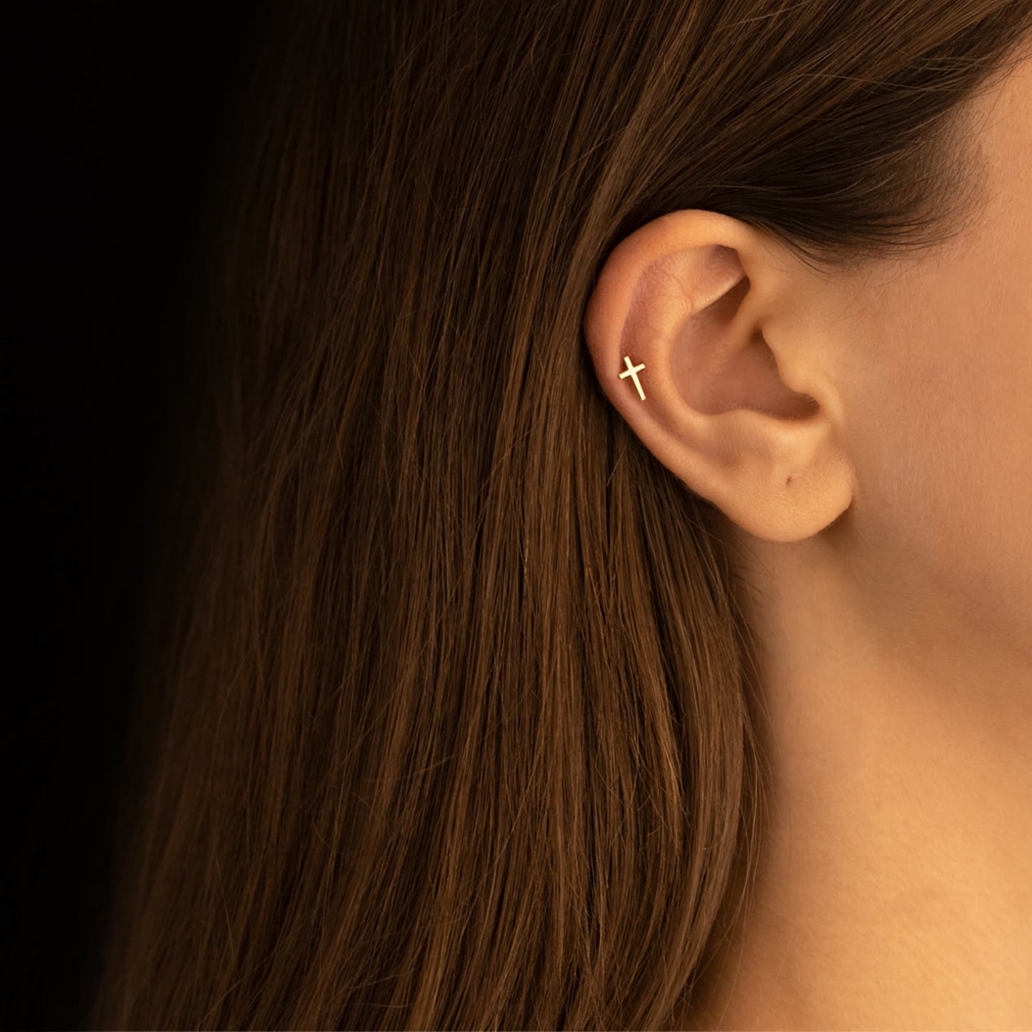 925 Sterling Silver Elegant Cross Stud Earrings
