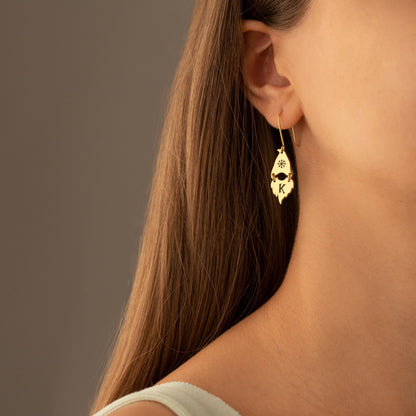 925 Sterling Silver Santa Claus Drop Earrings