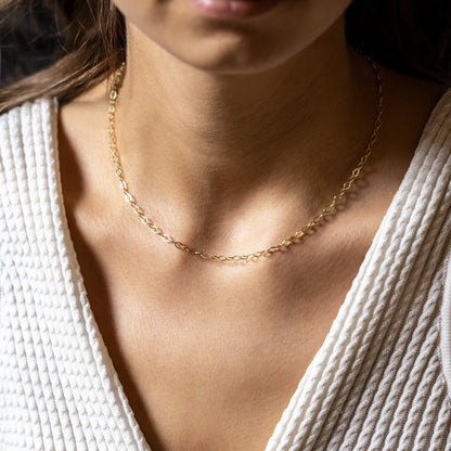 925 Sterling Silver Gold Chain Necklace Men & Women