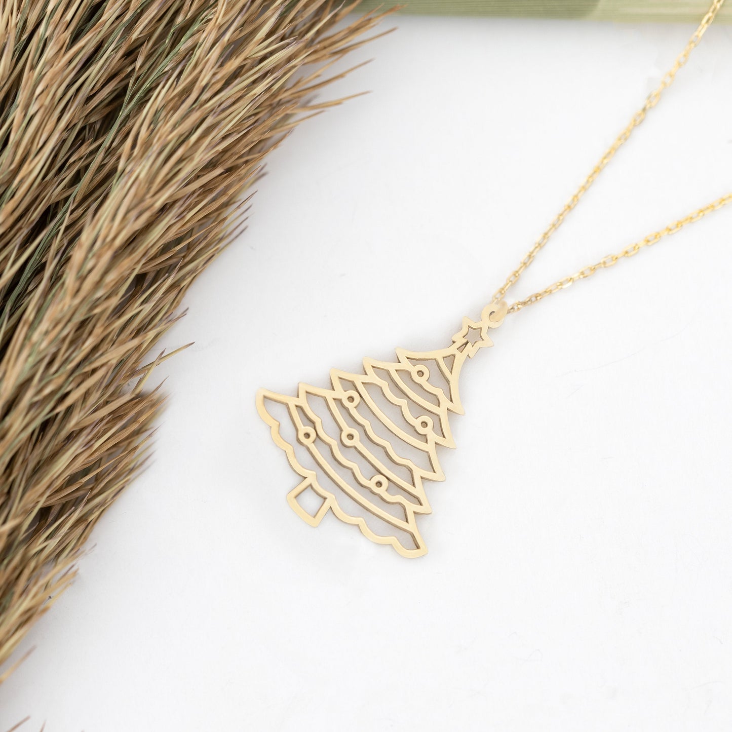 925 Sterling Silver Christmas Tree Necklace