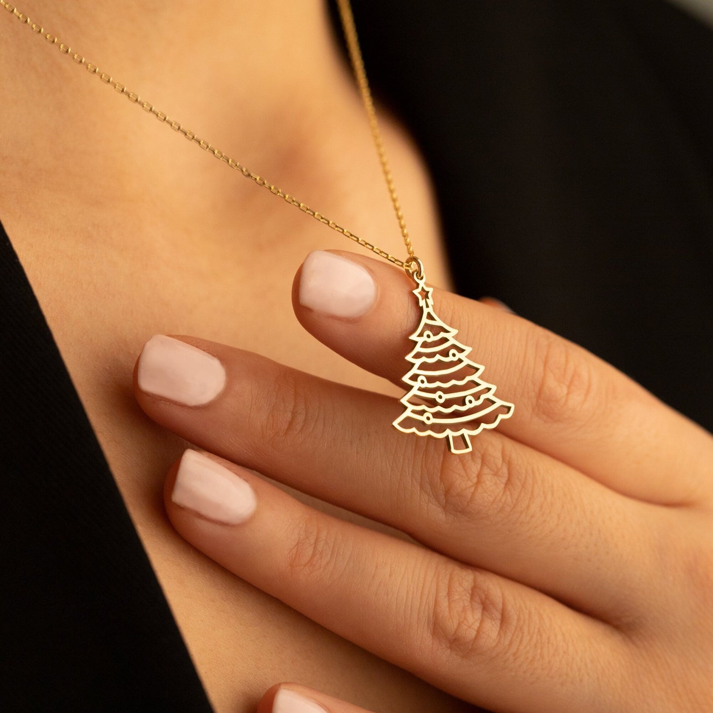 925 Sterling Silver Christmas Tree Necklace