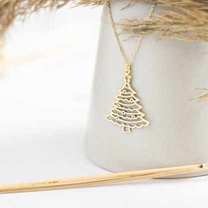 925 Sterling Silver Christmas Tree Necklace