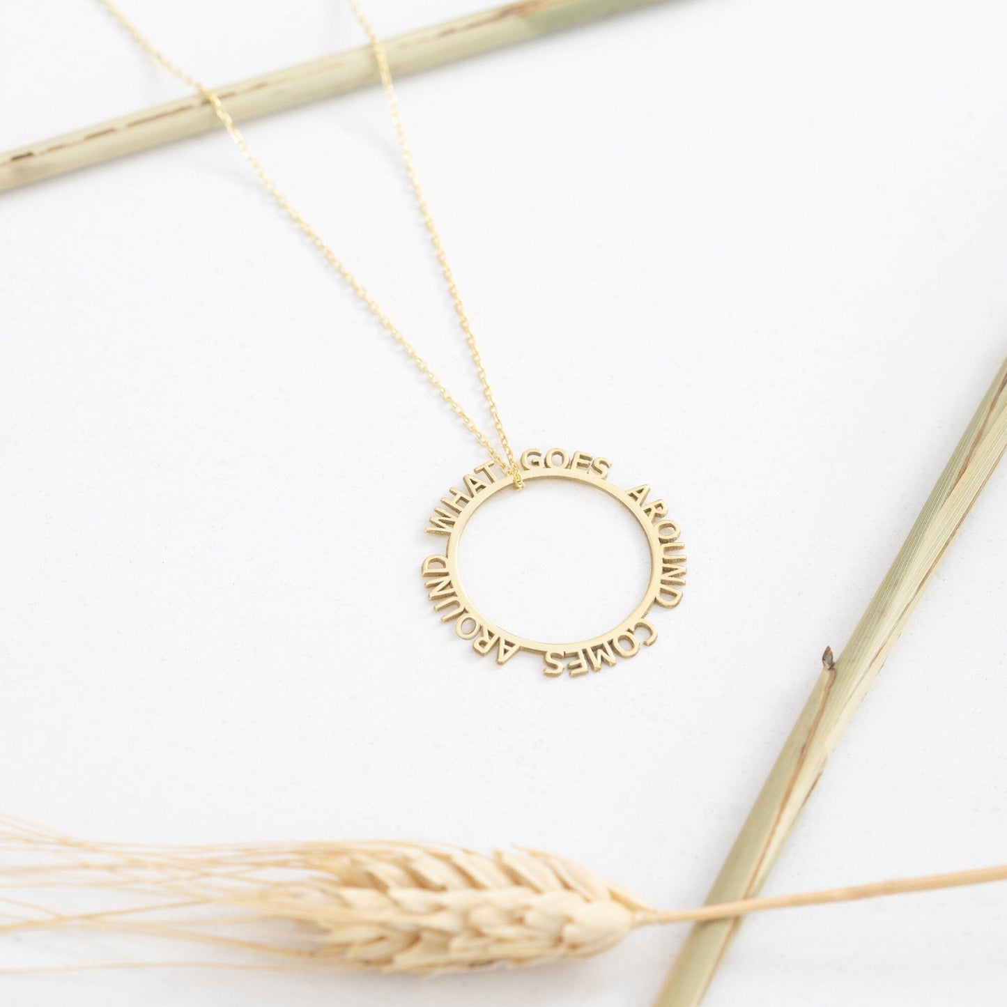 925 Sterling Silver Personalized Circle Name Necklace