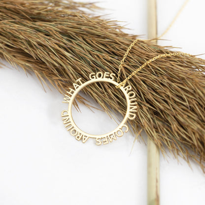 925 Sterling Silver Personalized Circle Name Necklace
