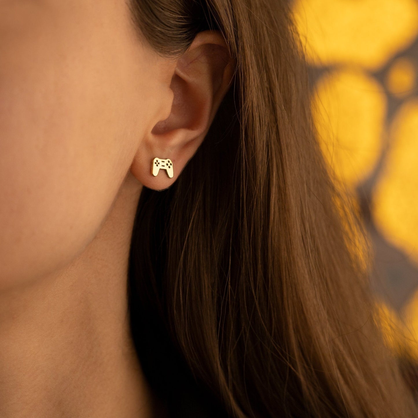 925 Sterling Silver Game Console Stud Earrings