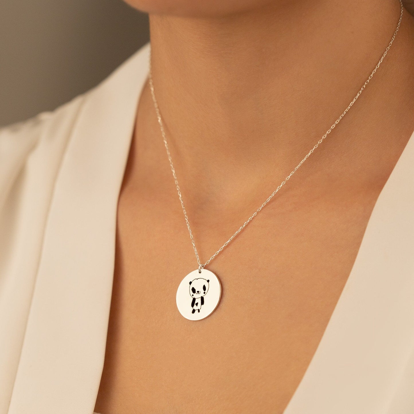 925 Sterling Silver Children's Drawing Necklace