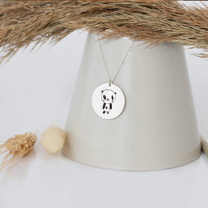 925 Sterling Silver Children's Drawing Necklace