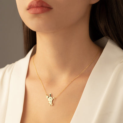 925 Sterling Silver Rabbit Necklace