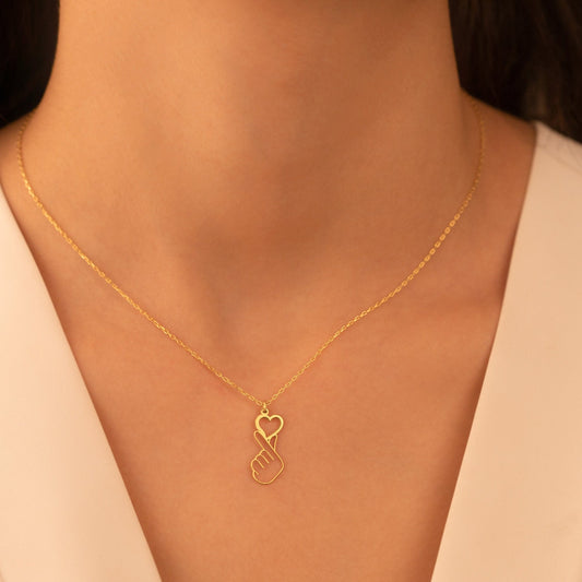 925 Sterling Silver Korean Love Necklace