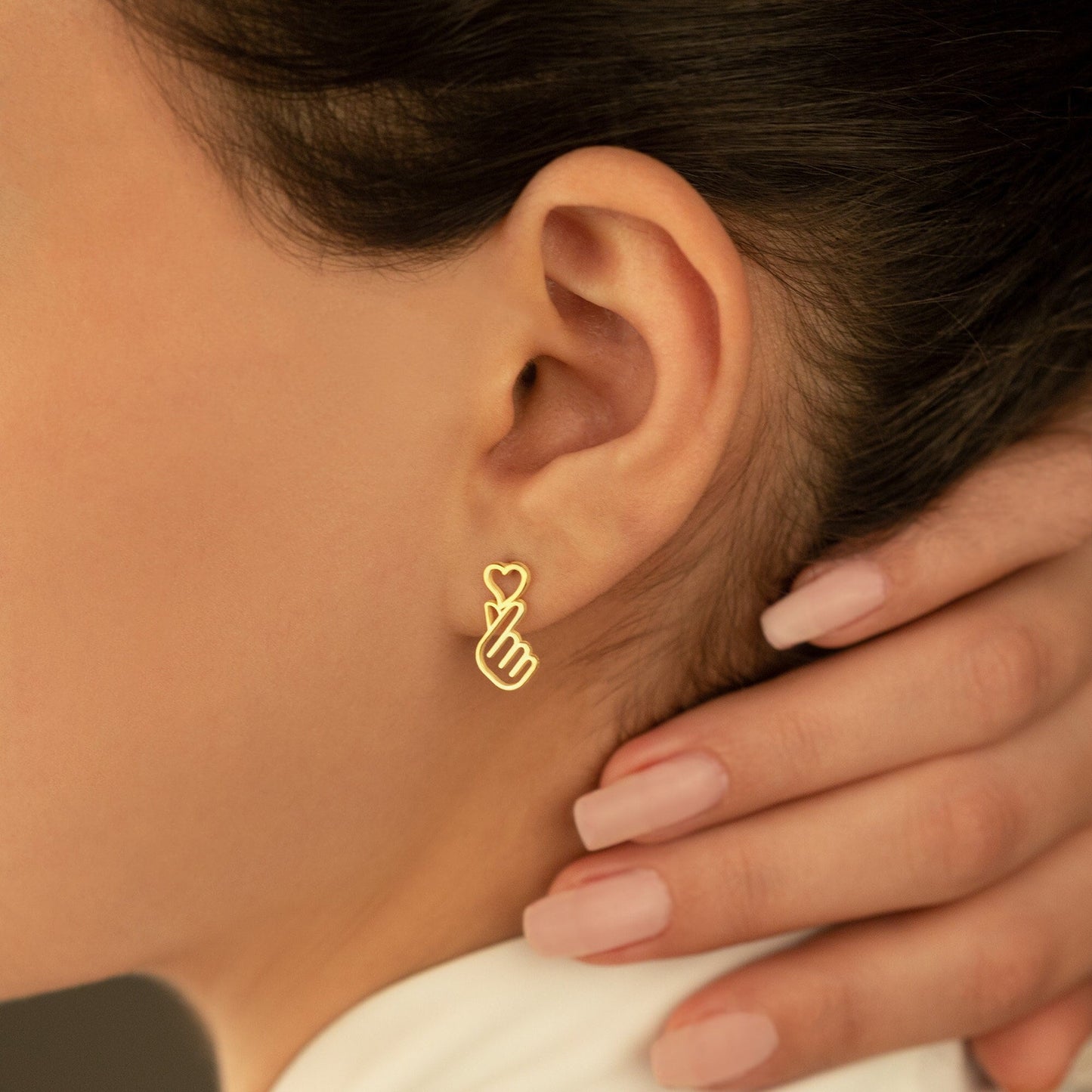925 Sterling Silver Korean Love Earring