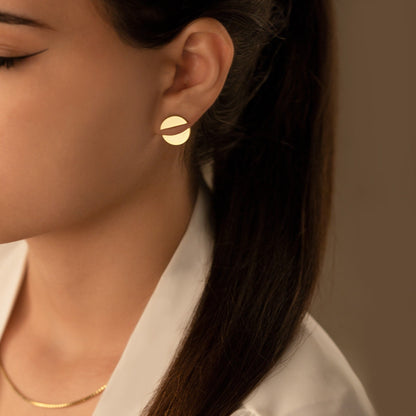 925 Sterling Silver Circle Ear Jacket Earring