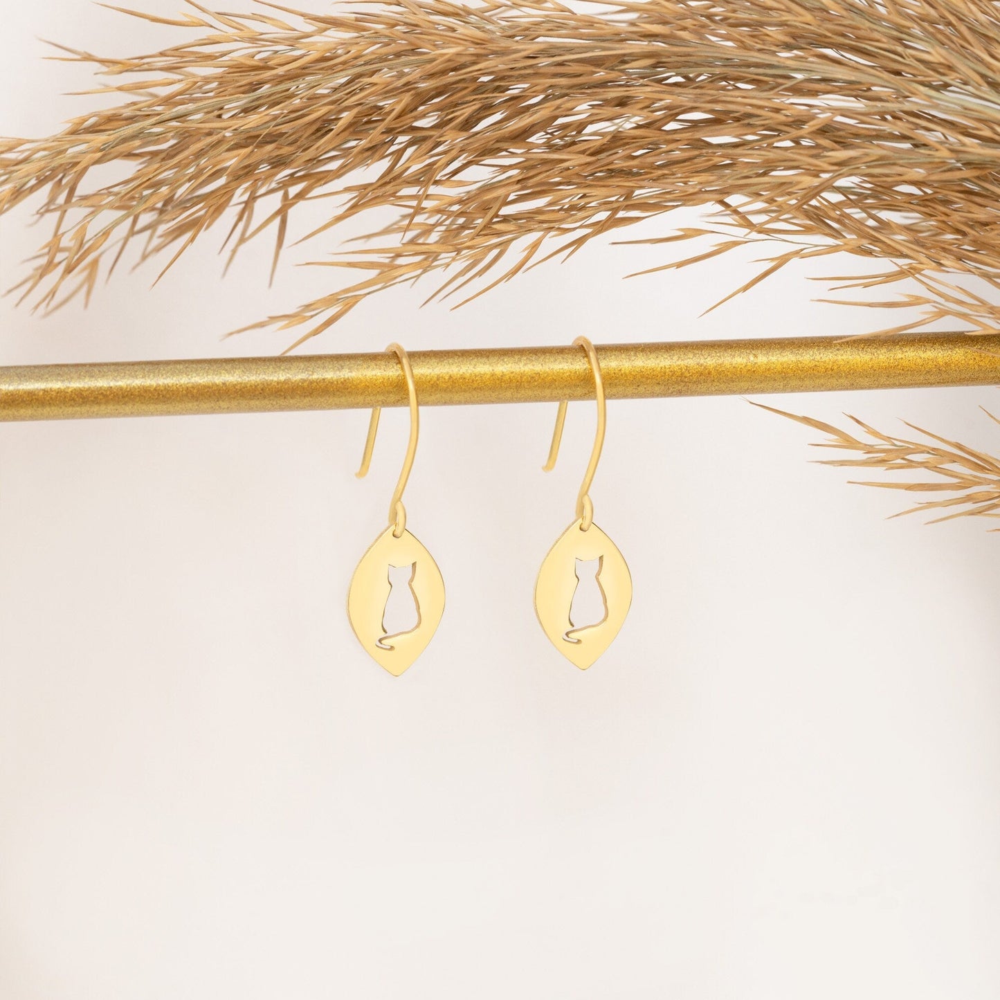 925 Sterling Silver Cat Dangle &amp; Drop Earrings