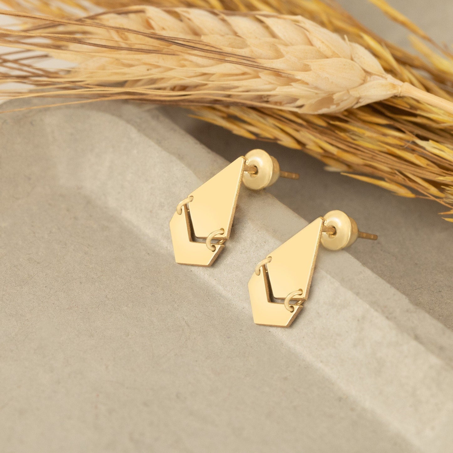 925 Sterling Silver Row Double Earrings