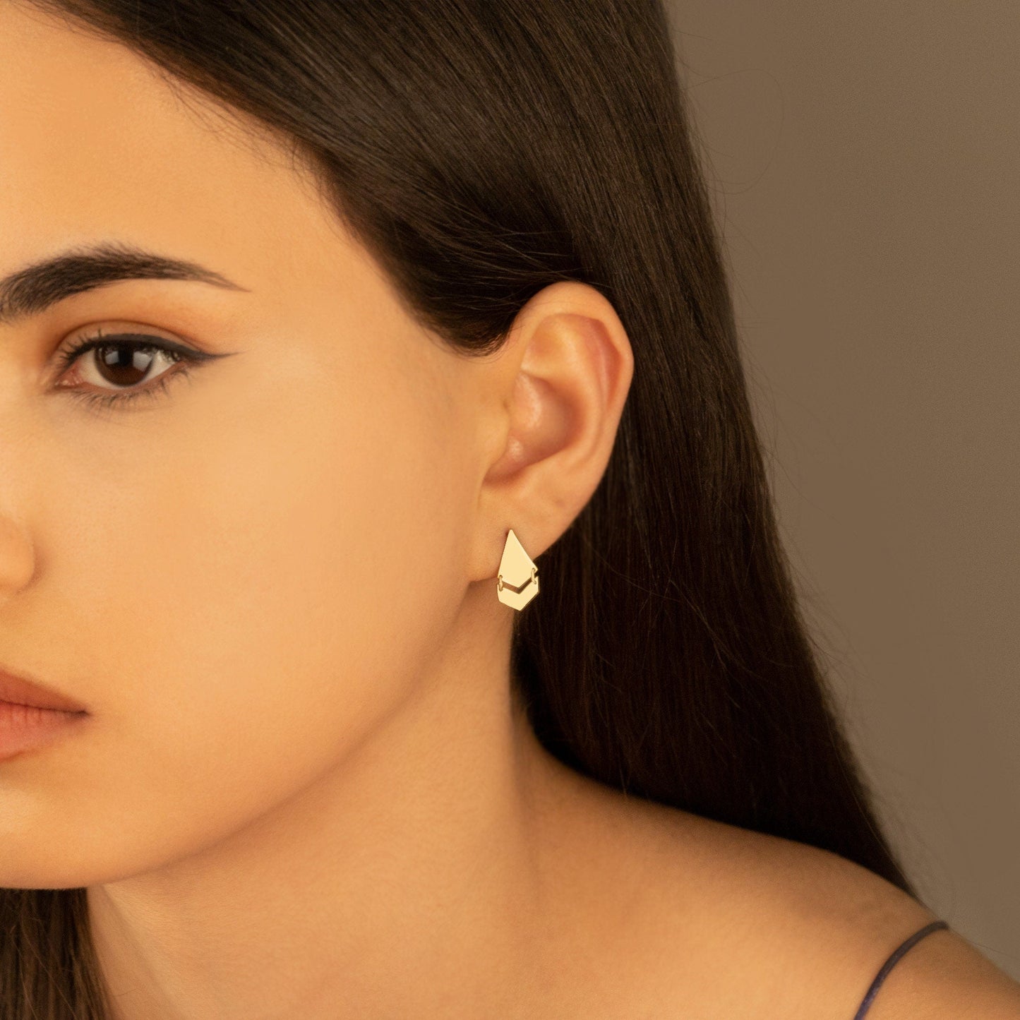 925 Sterling Silver Row Double Earrings