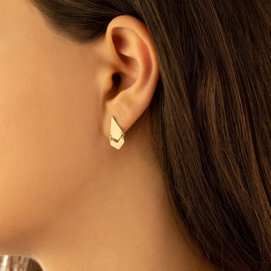 925 Sterling Silver Row Double Earrings