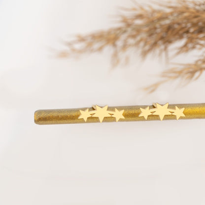 925 Sterling Silver Minimalist Star Climber Earrings