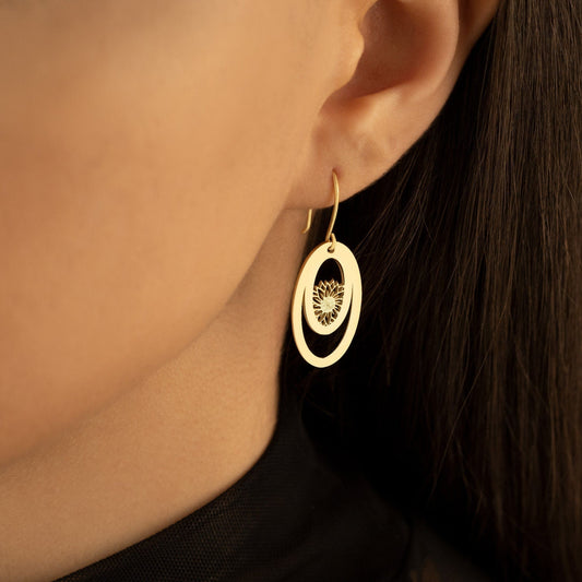 925 Sterling Silver Lotus Earrings