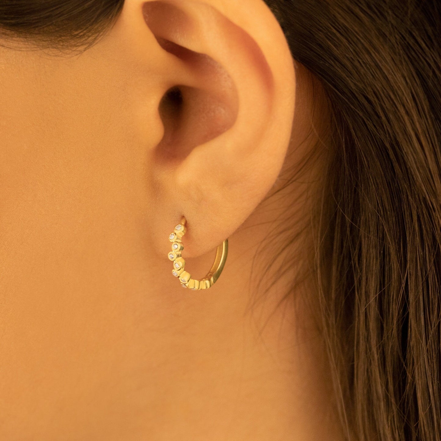 925 Sterling Silver Small Diamond Earrings