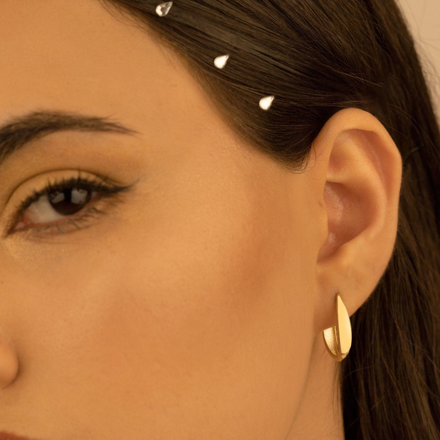 925 Sterling Silver Oval Hoop Earrings Huggie