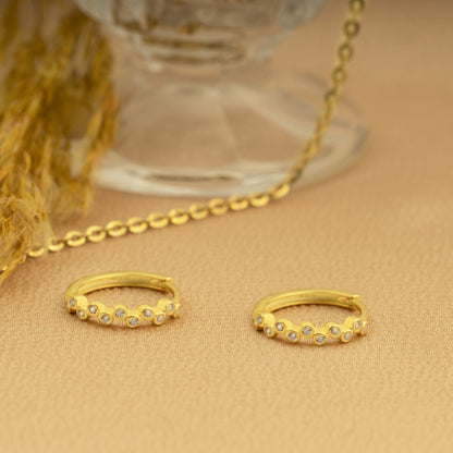 925 Sterling Silver Small Diamond Earrings