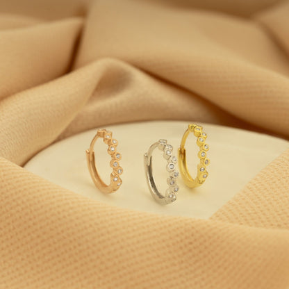 925 Sterling Silver Small Diamond Earrings