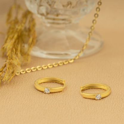 925 Sterling Silver Diamond Ring Earring
