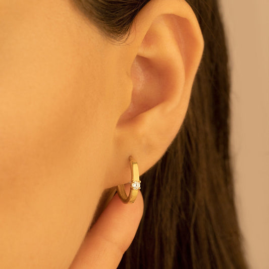 925 Sterling Silver Diamond Ring Earring