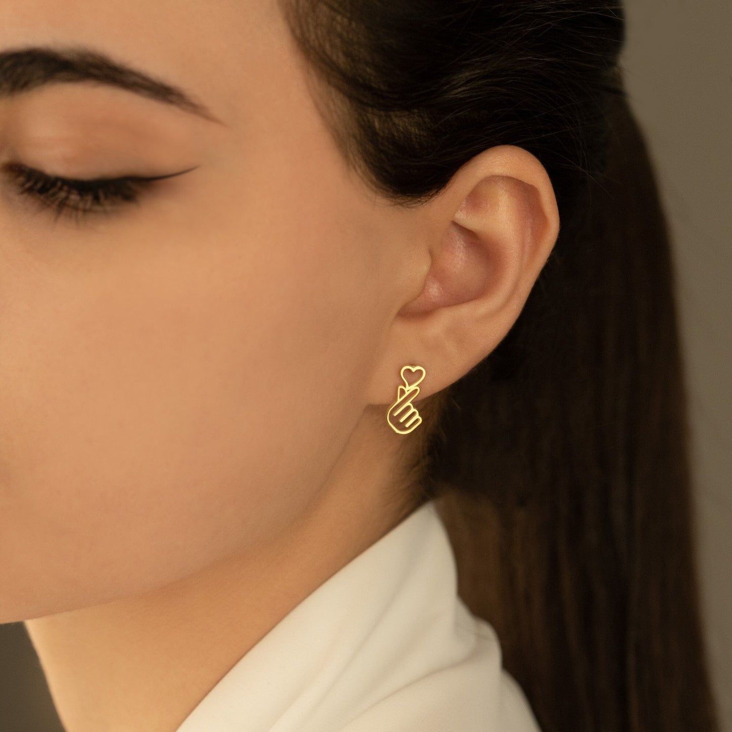 925 Sterling Silver Korean Love Earring