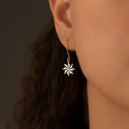 925 Sterling Silver Star Earrings