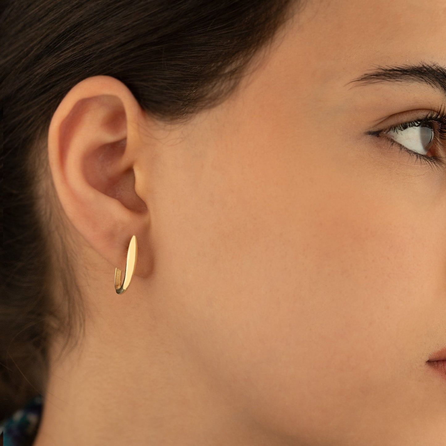 925 Sterling Silver Oval Hoop Earrings Huggie