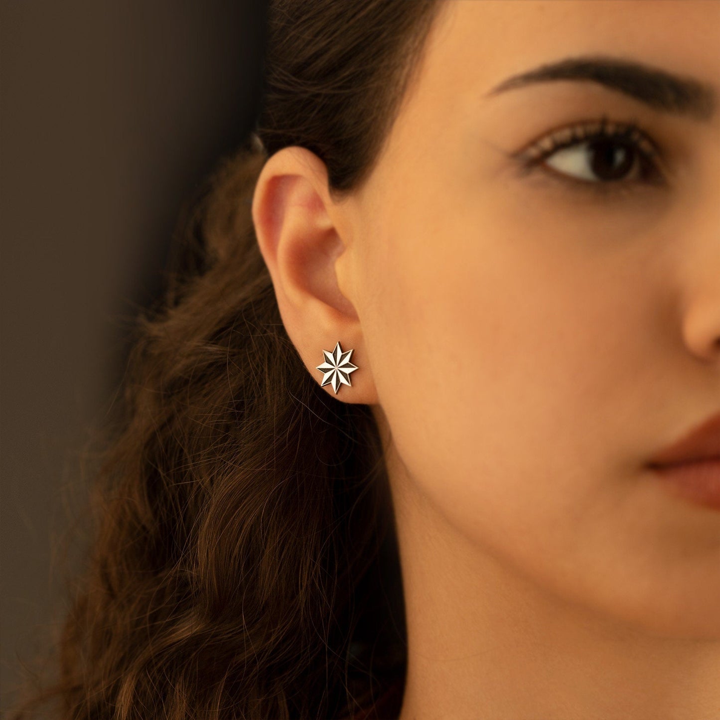 925 Sterling Silver Star Earrings for Women