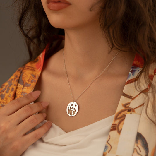 925 Sterling Silver Panda Necklace