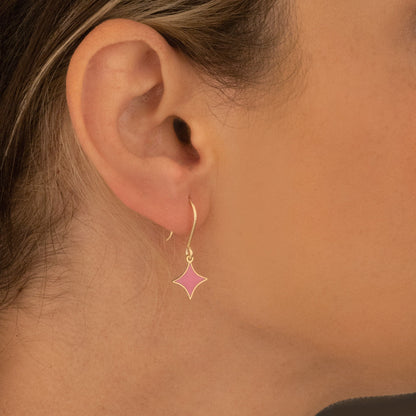 925 Sterling Silver Shining Star Earrings