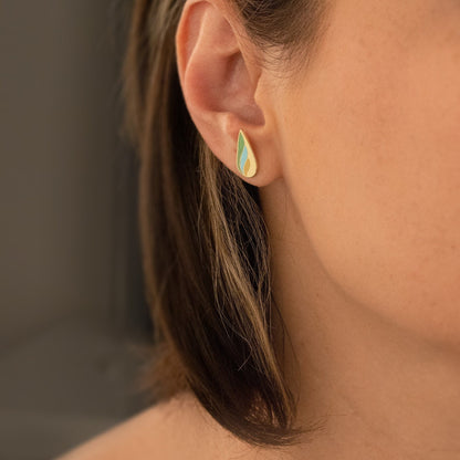 925 Sterling Silver Multicolored Wing Earrings