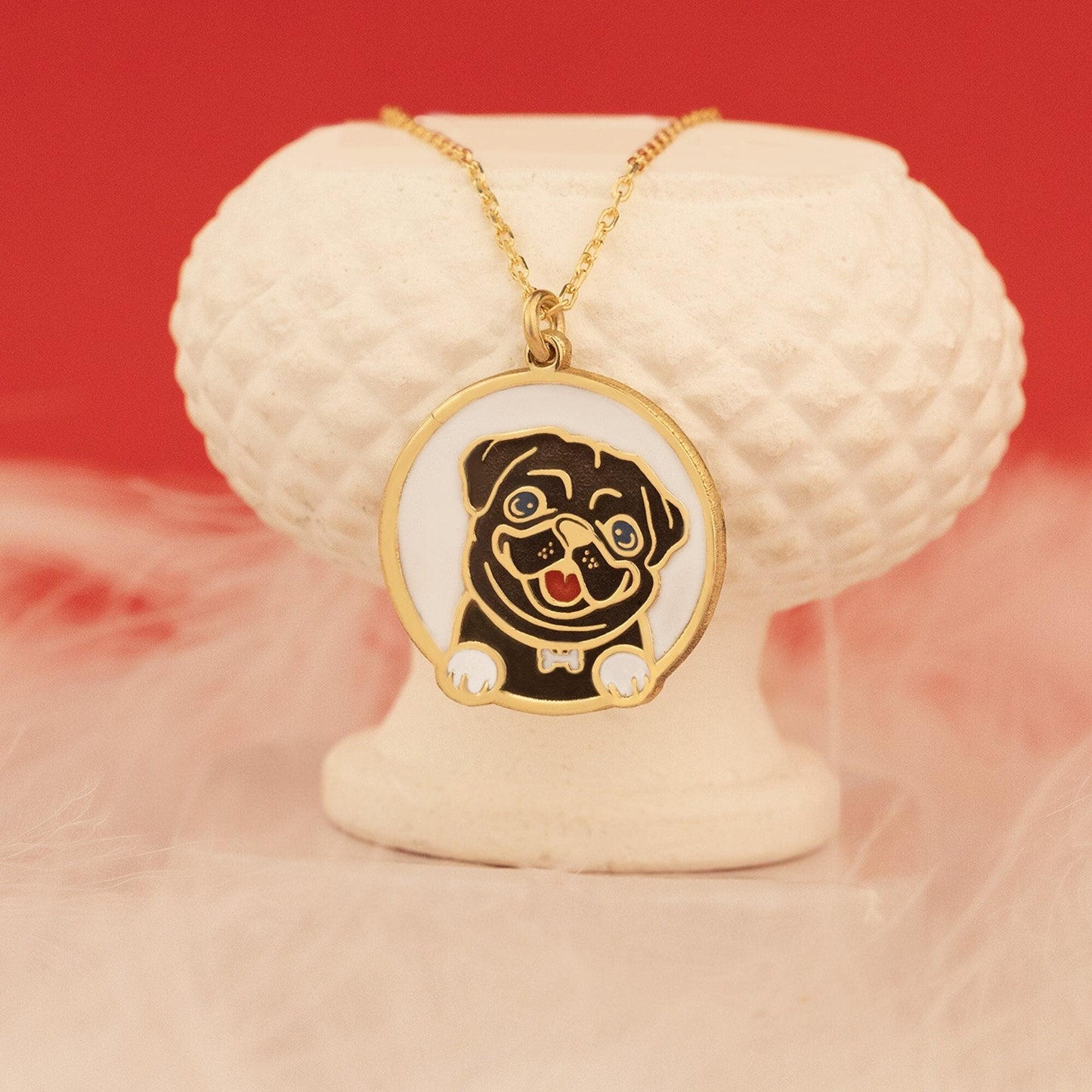 925 Sterling Silver French Bulldog Necklace