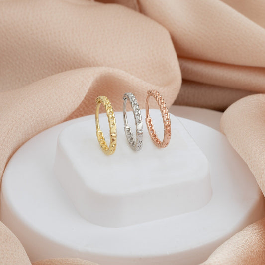 925 Sterling Silver Chain Hoop Huggie Earrings