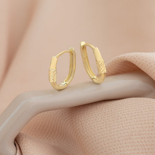 925 Sterling Silver Embossed Rectangular Earrings