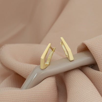 925 Sterling Silver Arrow Shaped Hoop Earrings