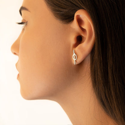 Chandrila Star Line Stud Earrings