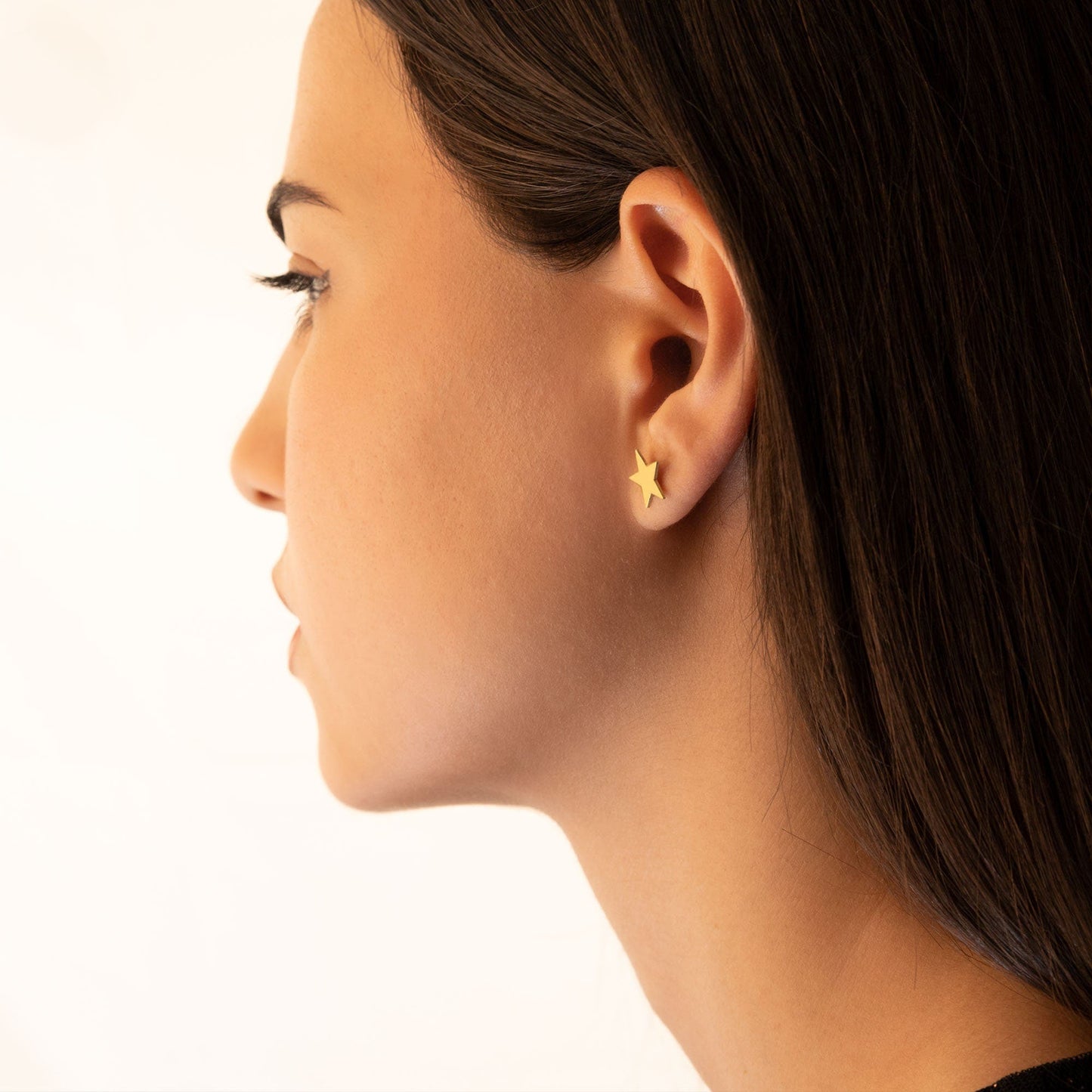 925 Sterling Silver Minimalist Star Stud Earrings