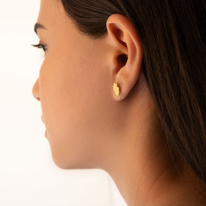925 Sterling Silver Four Leaf Clover Earrings
