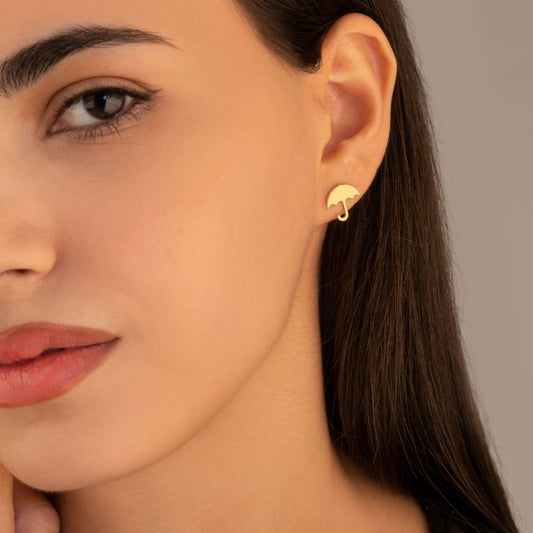 925 Sterling Silver Umbrella Stud Earrings