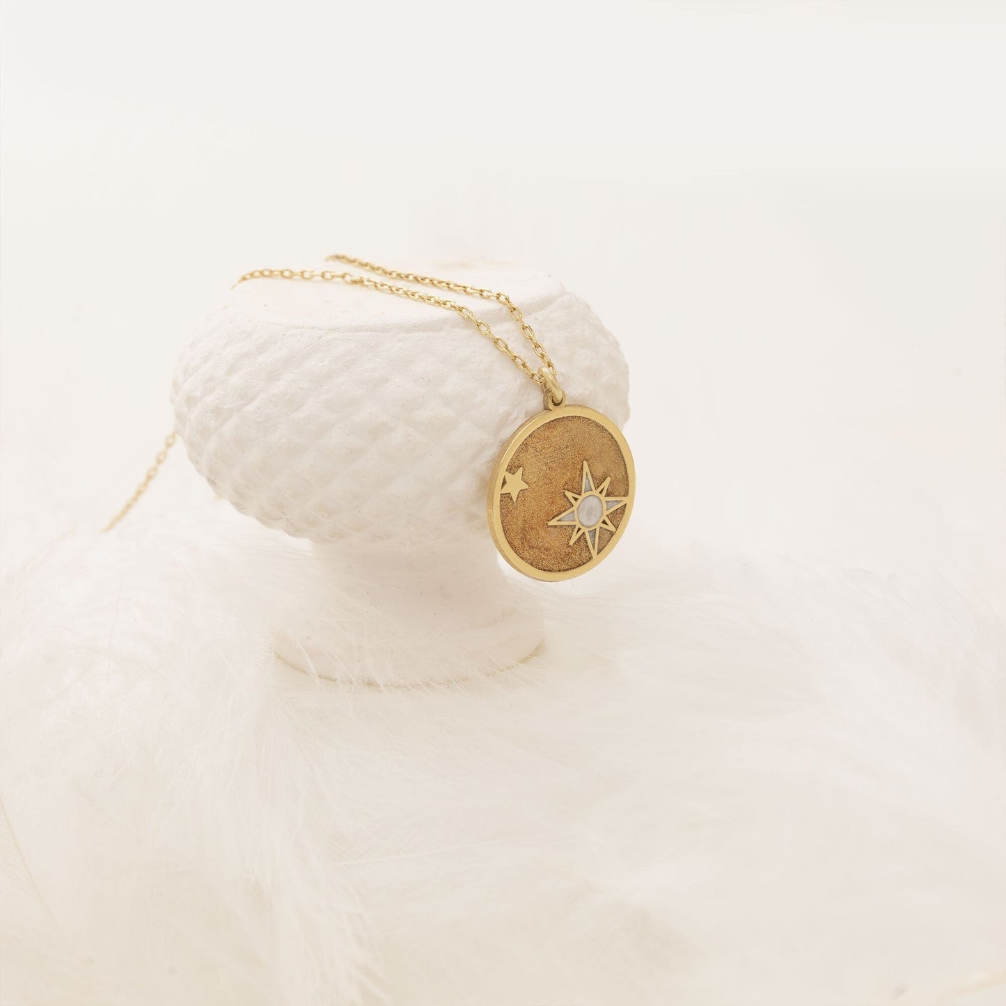 925 Sterling Silver Enamel North Star Necklace