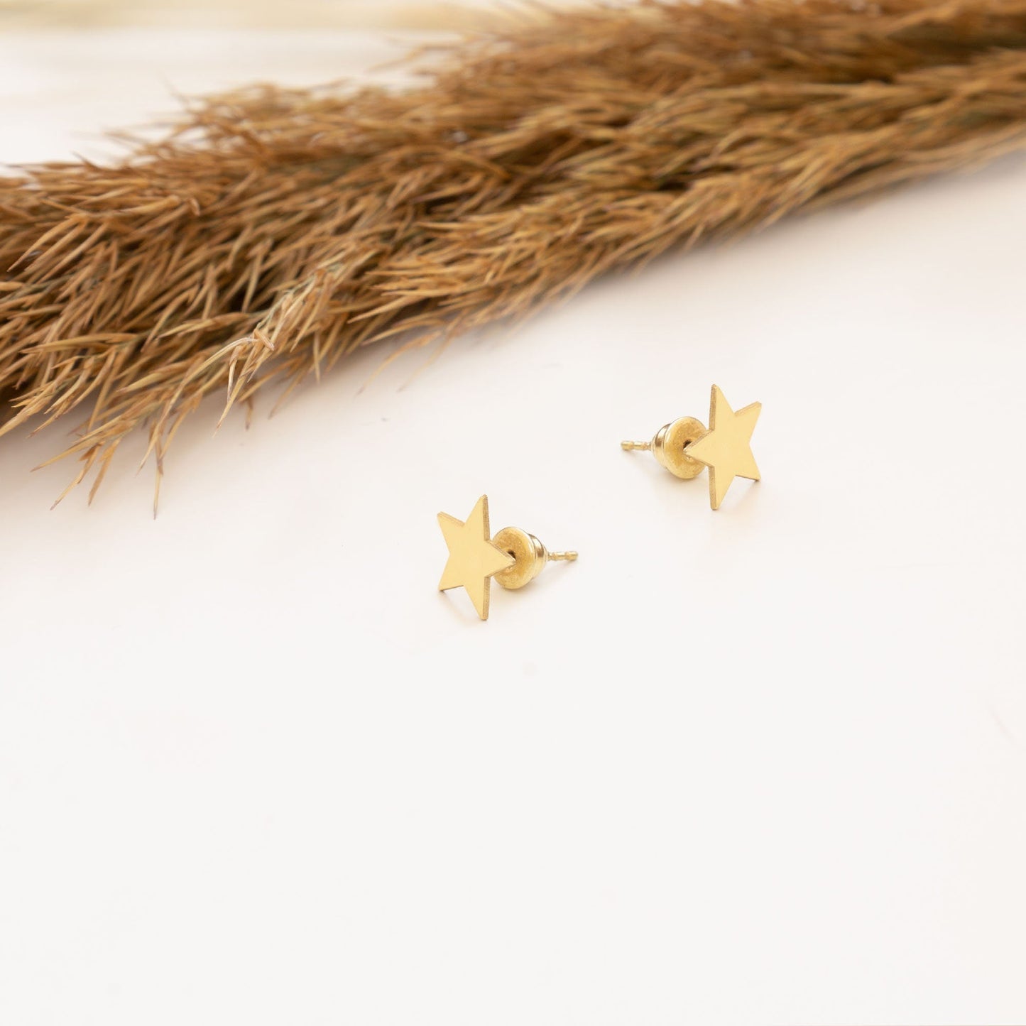925 Sterling Silver Minimalist Star Stud Earrings