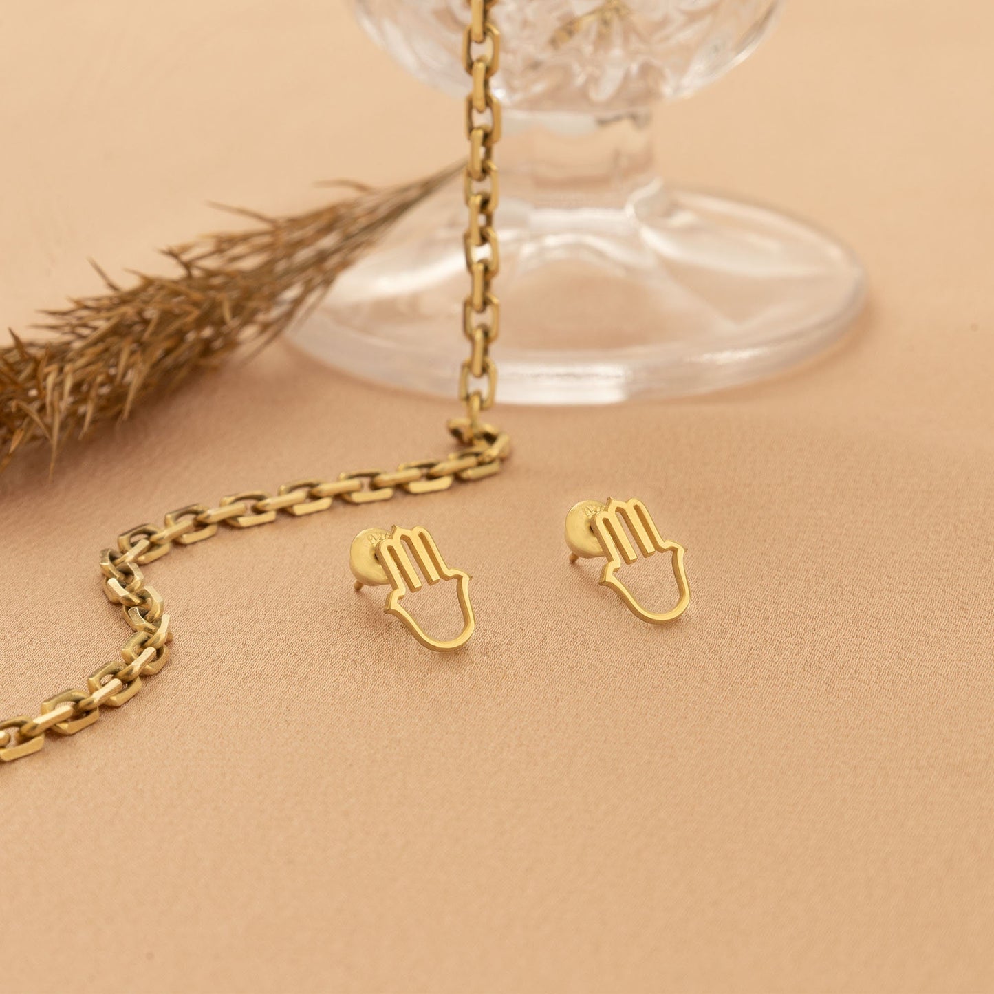 925 Sterling Silver Fatima's Hand Earrings