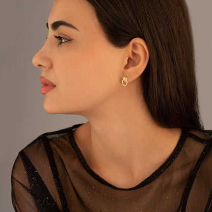 925 Sterling Silver Fatima's Hand Earrings