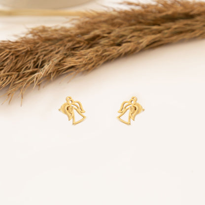 925 Sterling Silver Flying Guardian Angel Earrings
