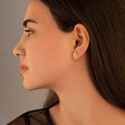 925 Sterling Silver Flying Guardian Angel Earrings